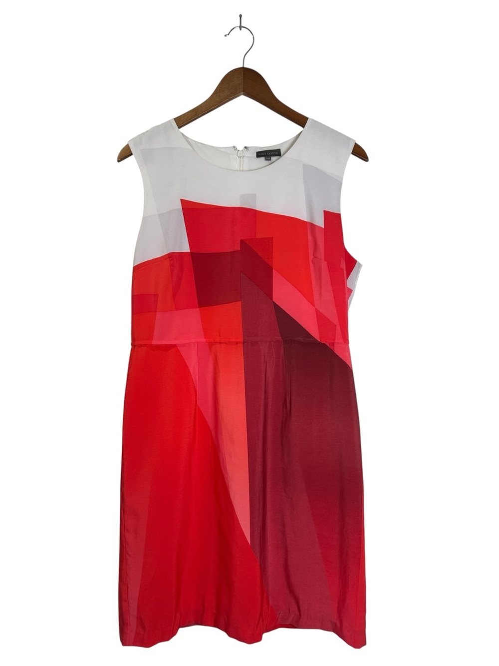 Vince Camuto Women’s 12P Sleeveless Red Geometric Shift Dress